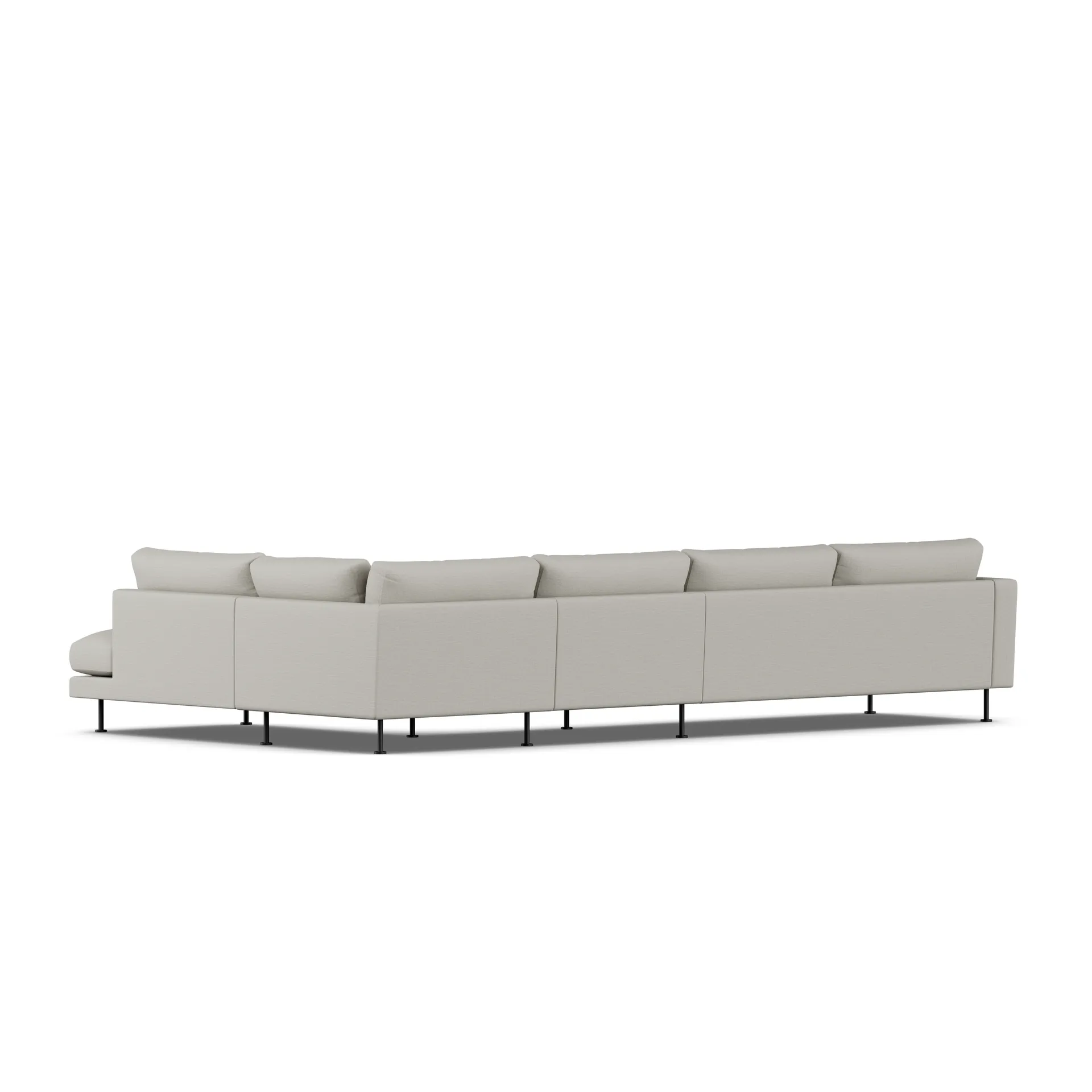 Bredhult sofa, Same Grey 6673-sort stål, 4-pers. B1 1898