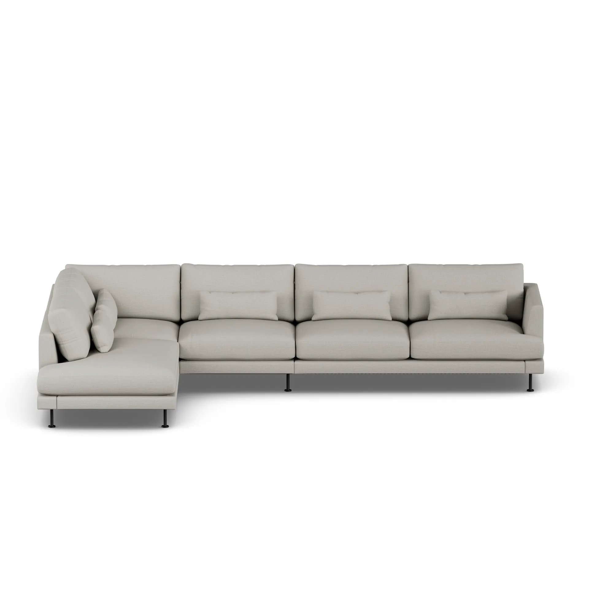 Bredhult sofa, Same Grey 6673-sort stål, 4-pers. B2 1898