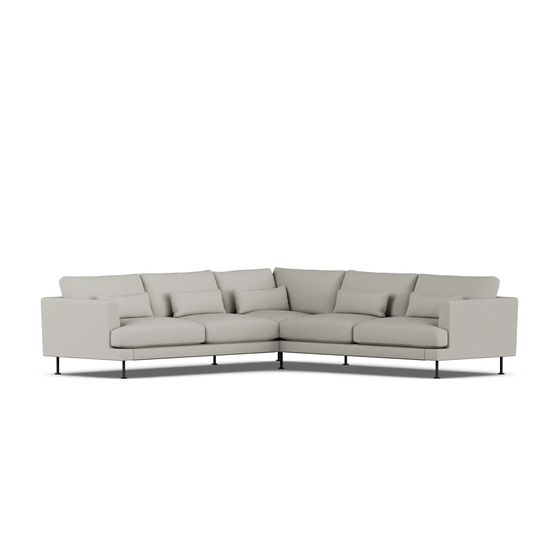 Bredhult sofa, Same Grey 6673-sort stål, hjørnesofa F 1898