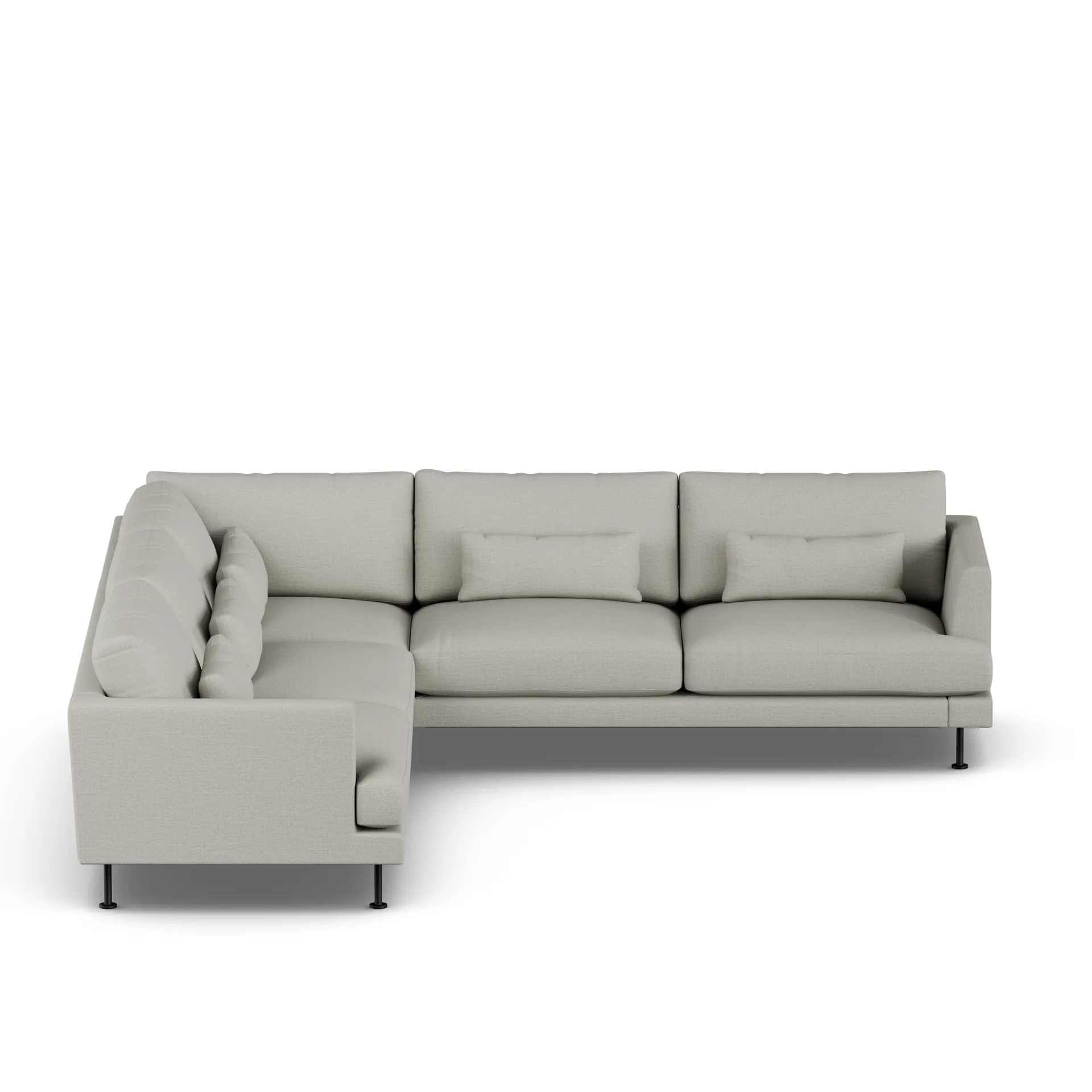 Bredhult sofa, Same Grey 6673-sort stål, hjørnesofa F 1898