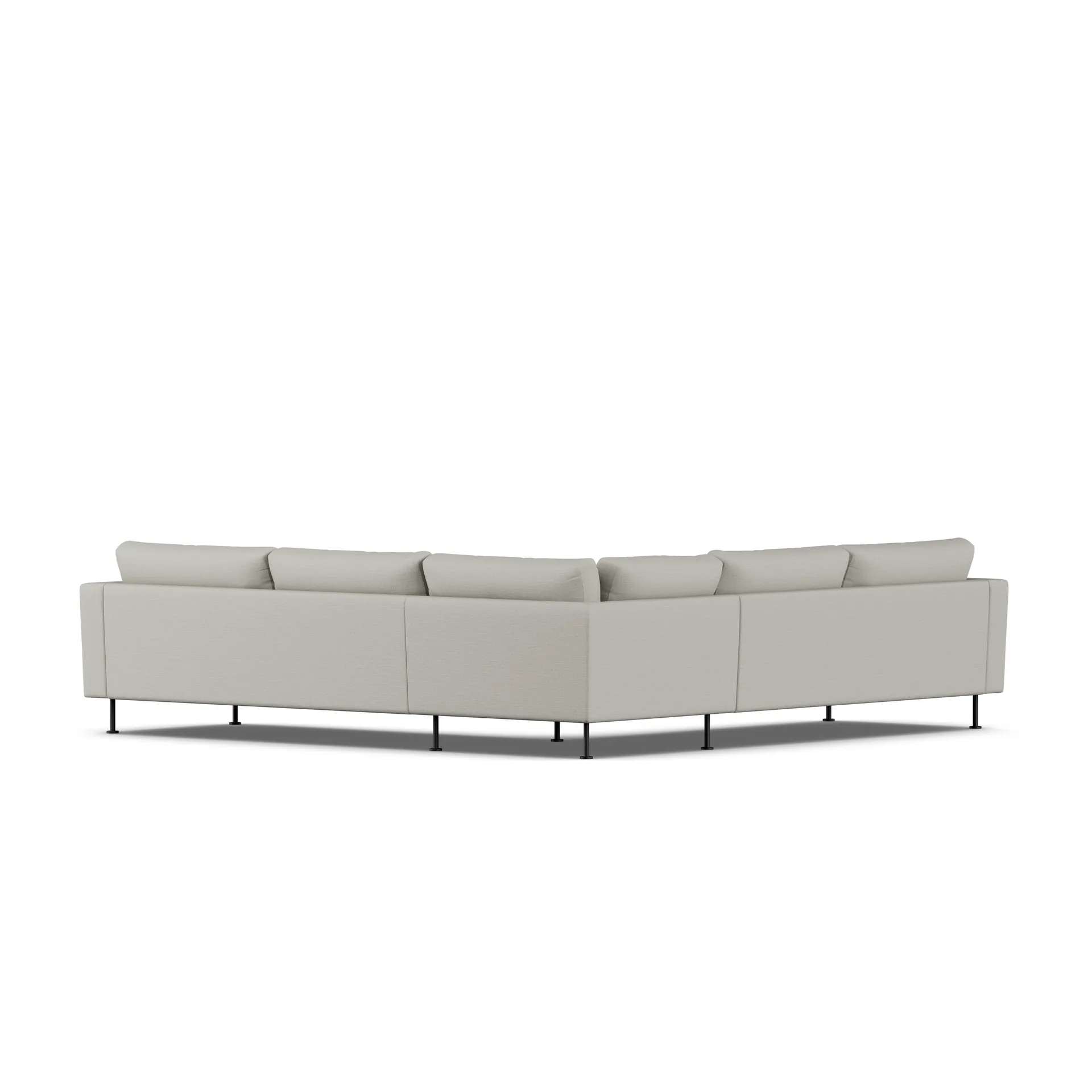 Bredhult sofa, Same Grey 6673-sort stål, hjørnesofa F 1898