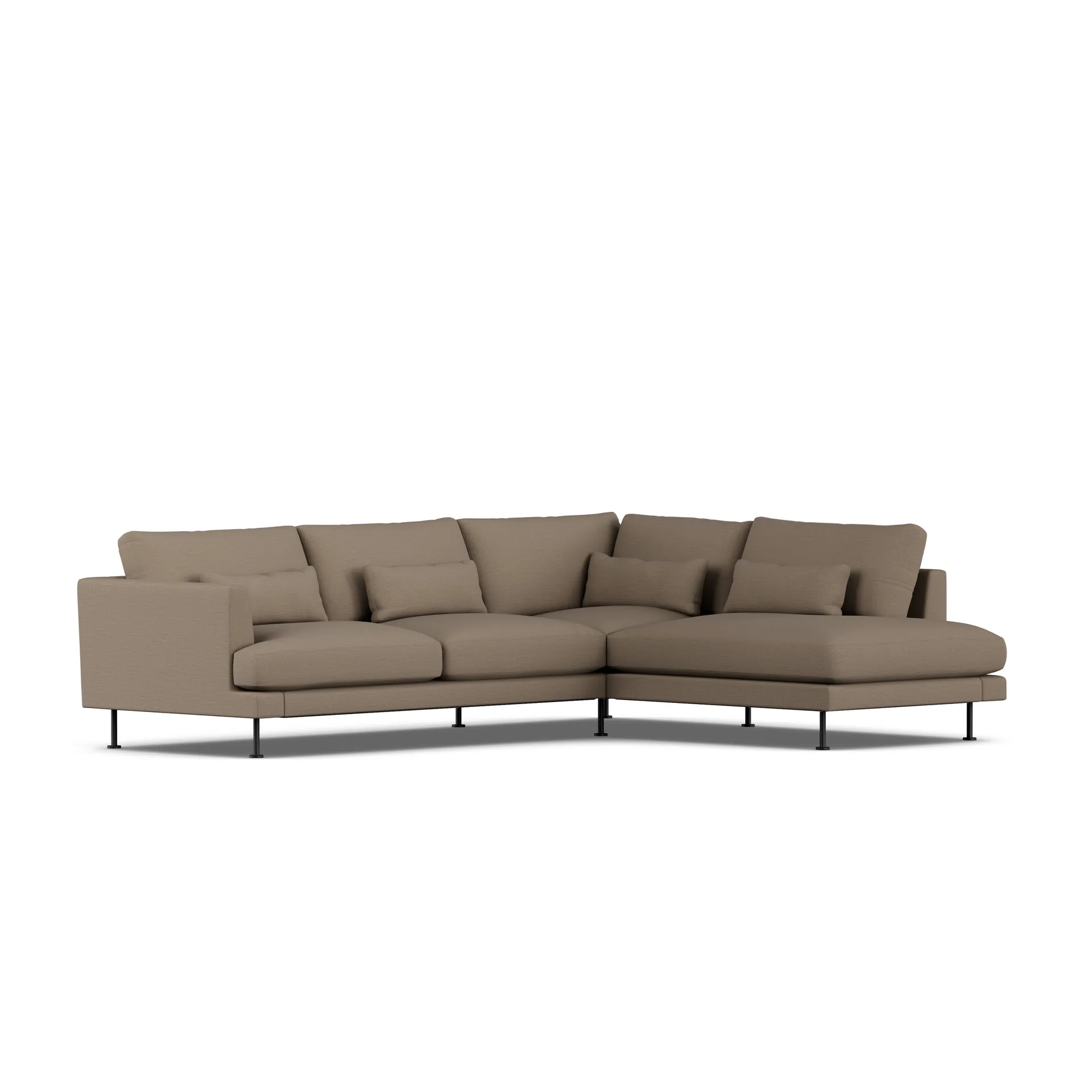 Bredhult sofa, Same Mole 6674-sort stål, 3-pers. A1 1898