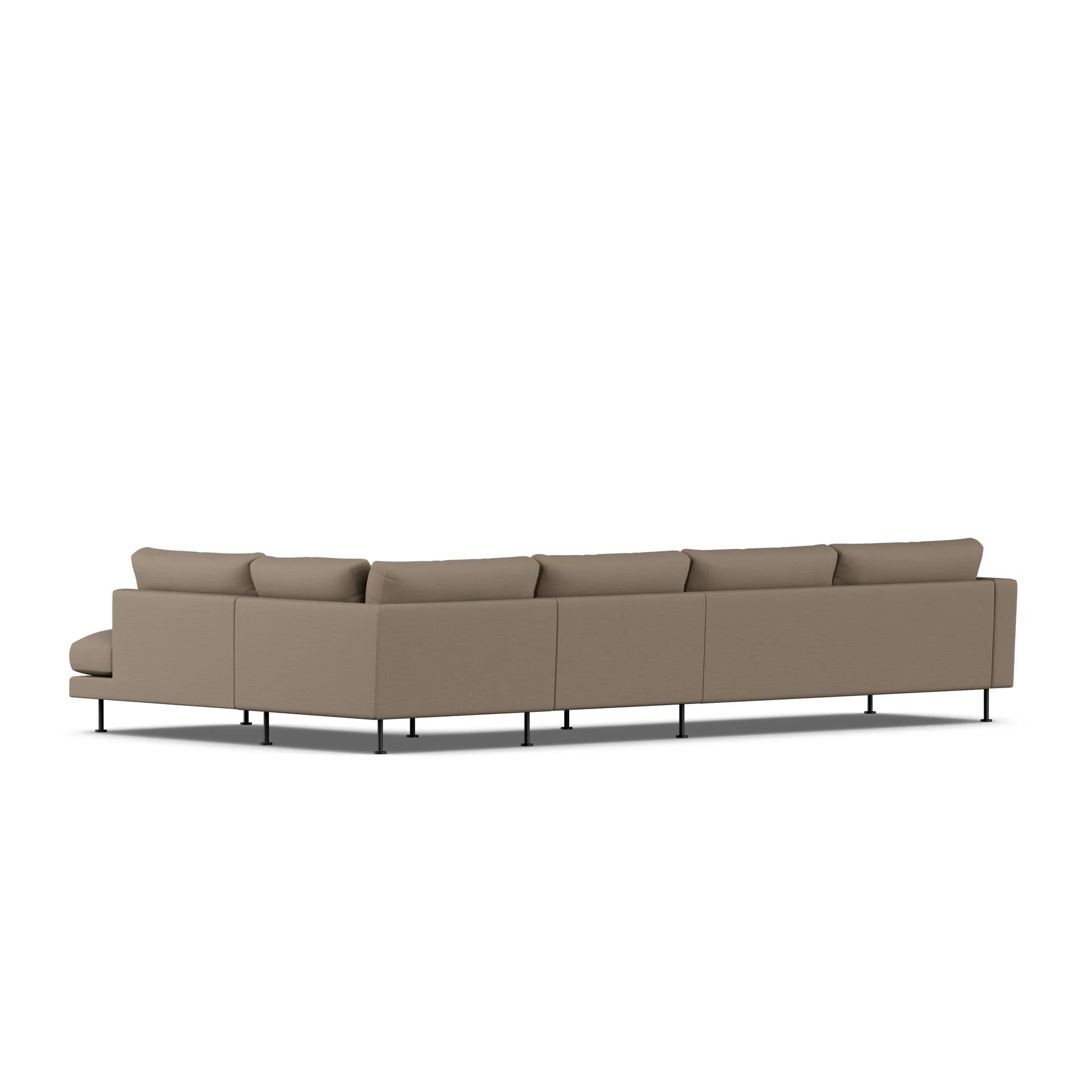 Bredhult sofa, Same Mole 6674-sort stål, 4-pers. B1 1898