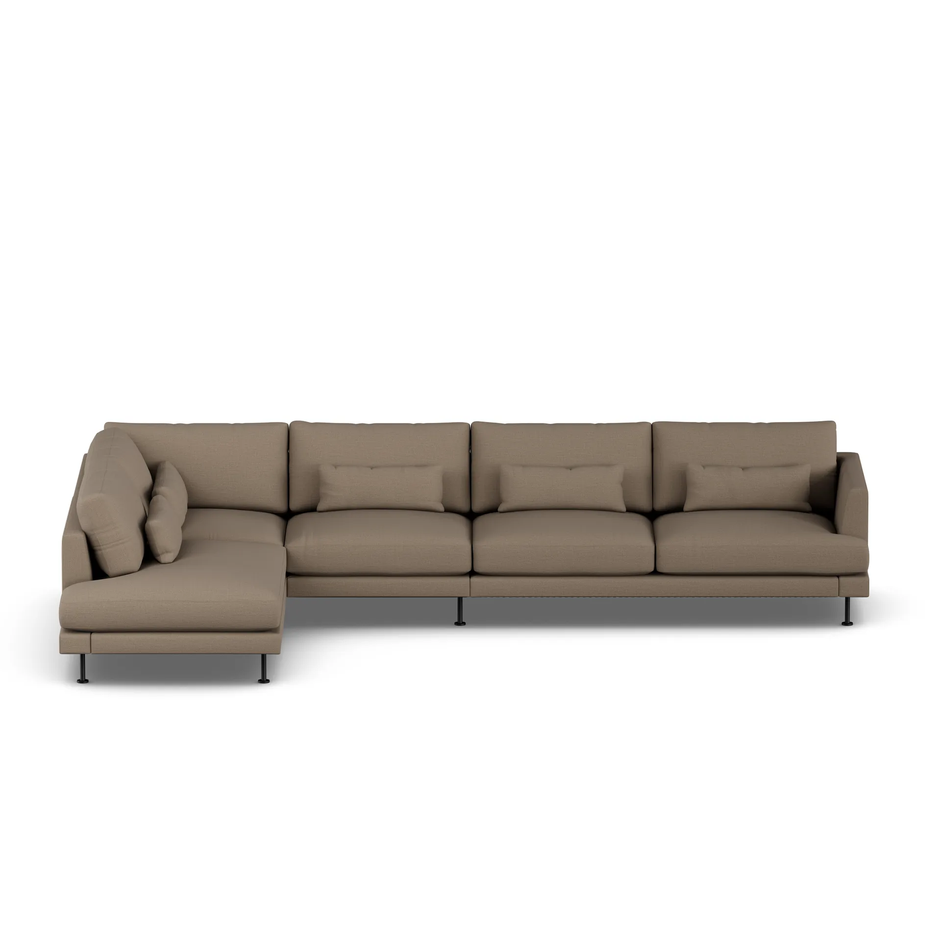 Bredhult sofa, Same Mole 6674-sort stål, 4-pers. B2 1898