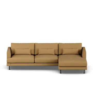 Bredhult sofa - Same Ochre 6676-sort stål, 2,5-pers. C1 - 1898