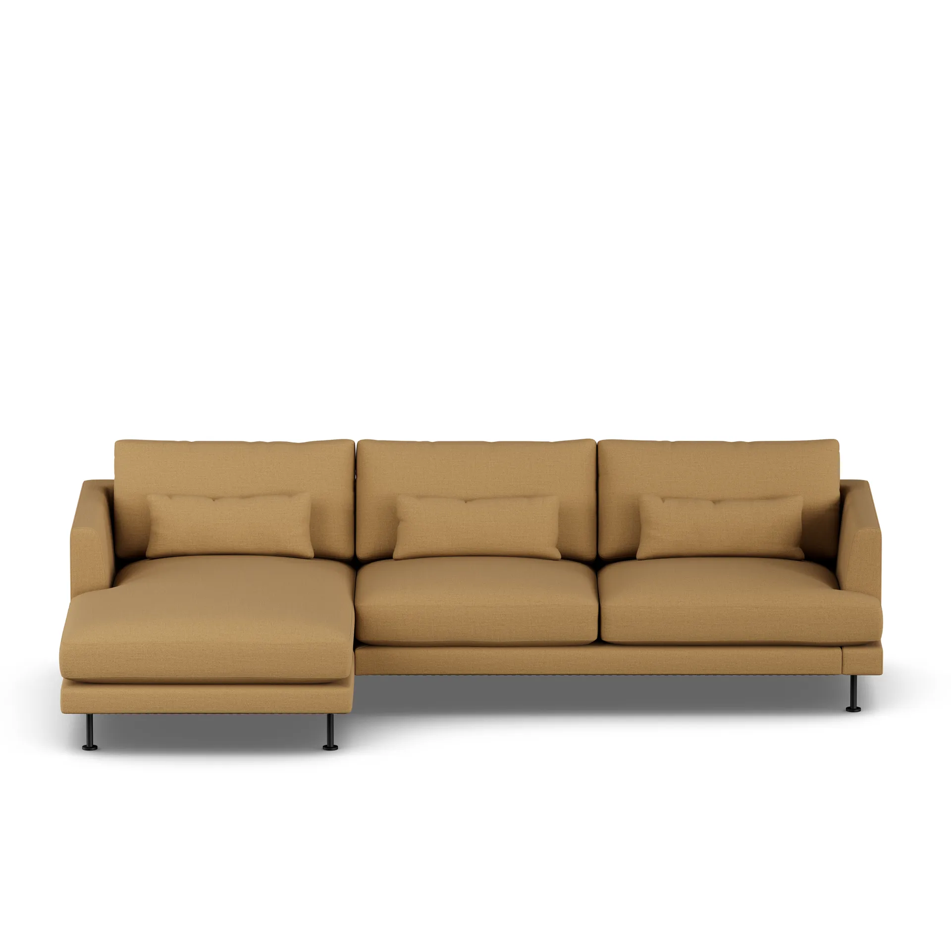 Bredhult sofa, Same Ochre 6676-sort stål, 2,5-pers. C2 1898