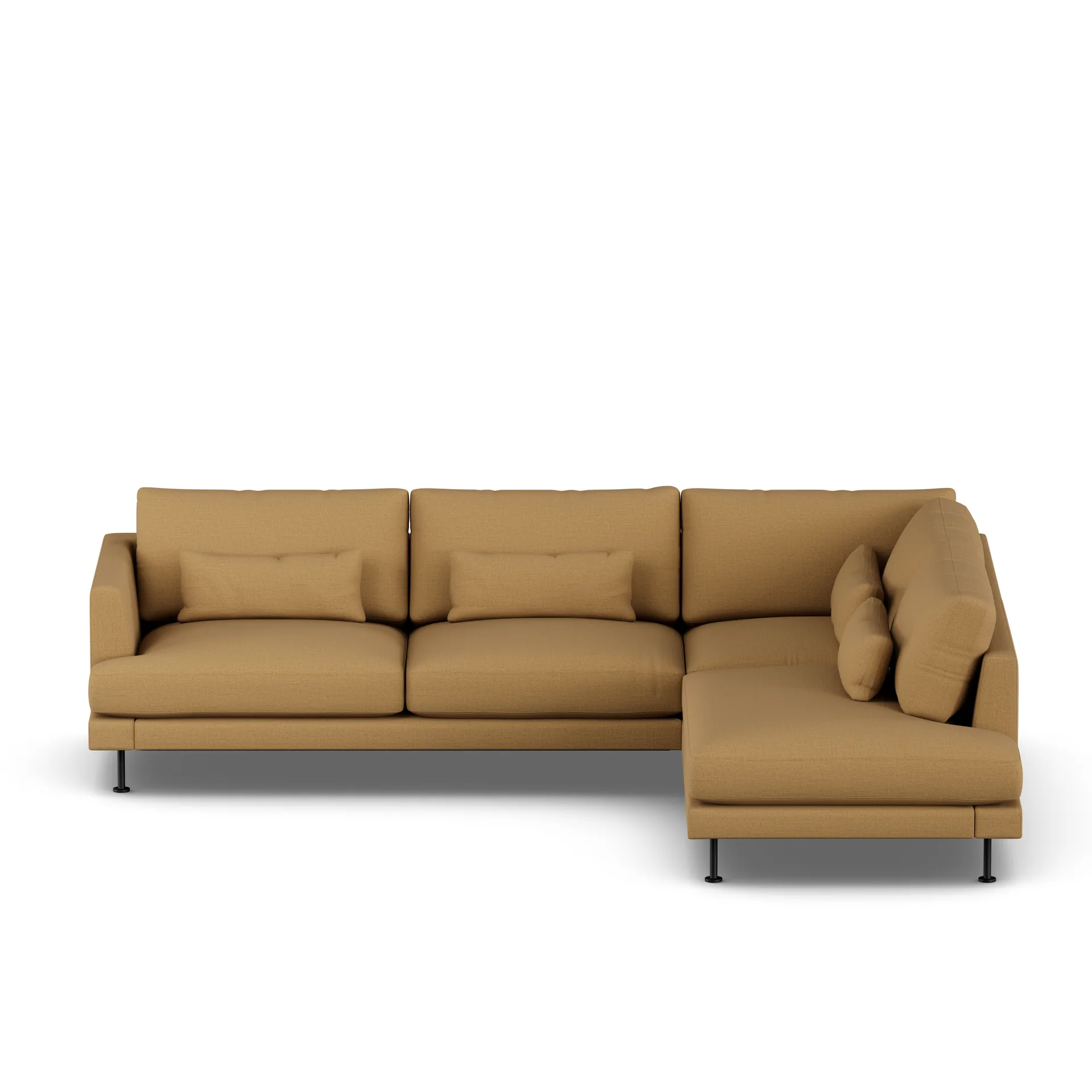 Bredhult sofa, Same Ochre 6676-sort stål, 3-pers. A1 1898