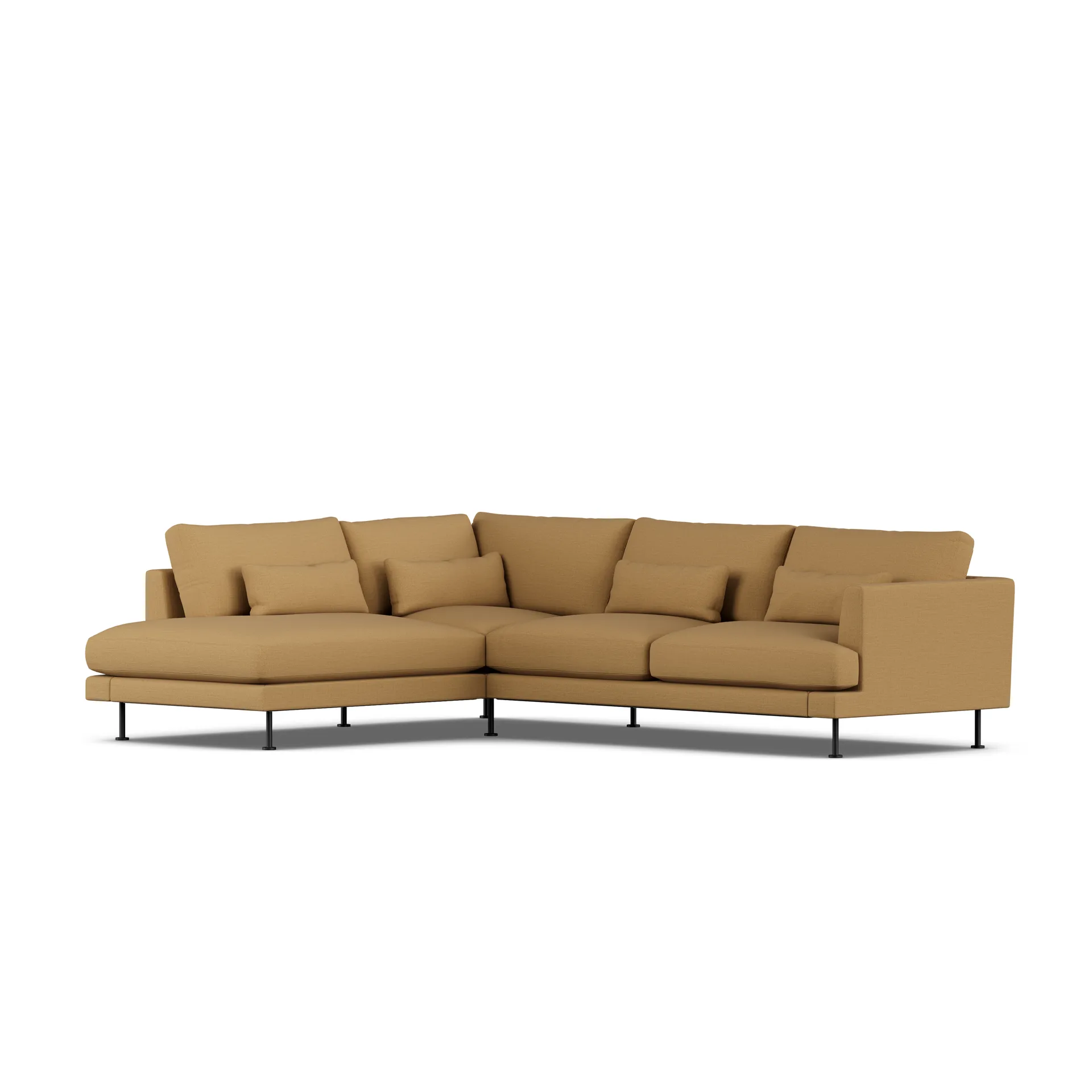 Bredhult sofa, Same Ochre 6676-sort stål, 3-pers. A2 1898