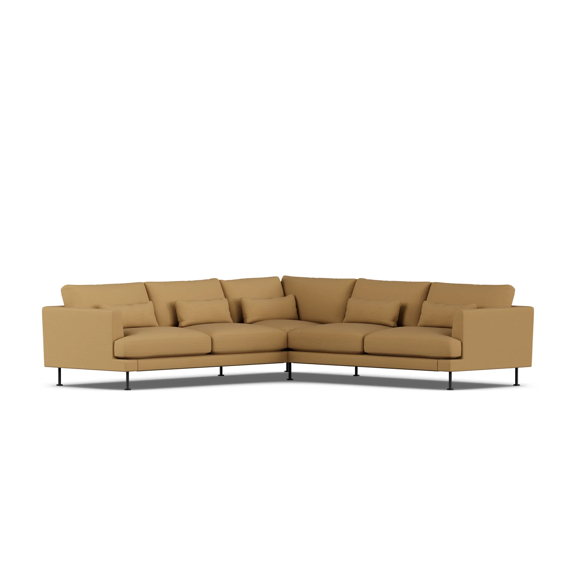 Bredhult sofa, Same Ochre 6676-sort stål, hjørnesofa F 1898