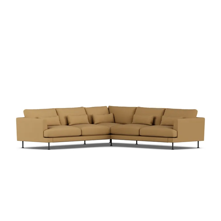 Bredhult sofa - Same Ochre 6676-sort stål, hjørnesofa F - 1898