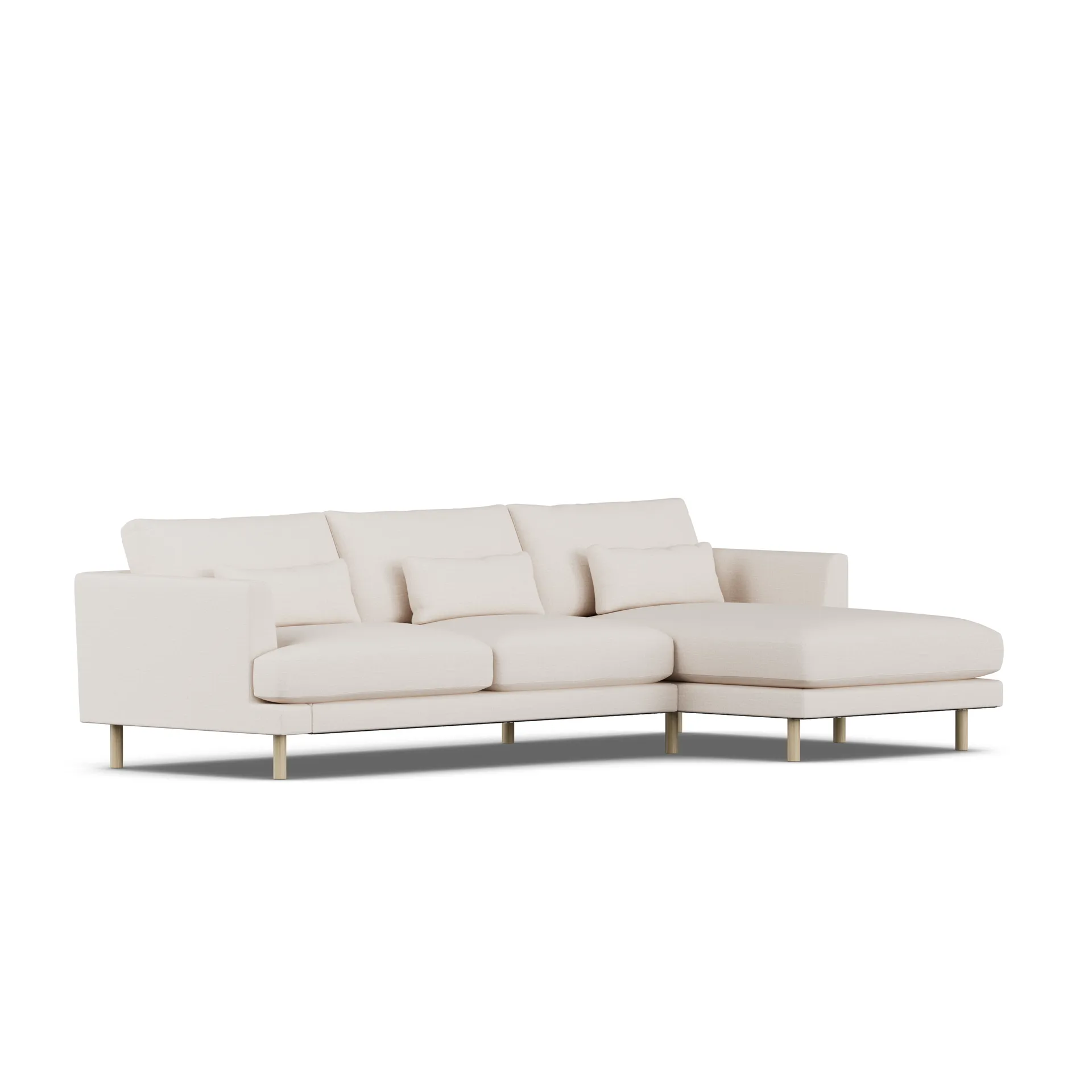 Bredhult sofa, Same Off White 6671-hvidolieret eg, 2,5-pers. C1 1898