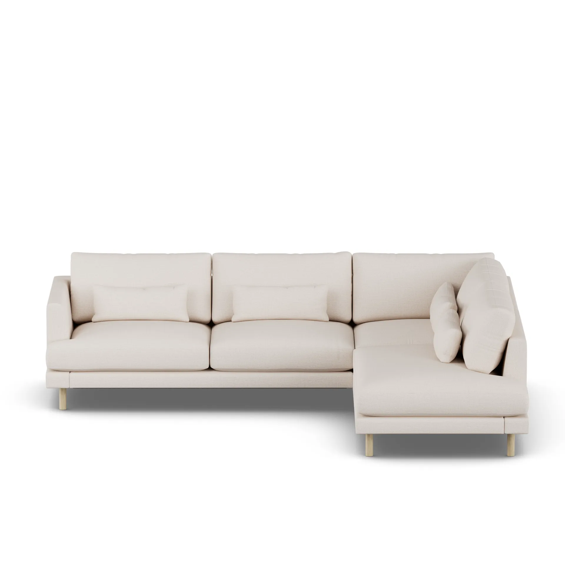 Bredhult sofa, Same Off White 6671-hvidolieret eg, 3-pers. A1 1898