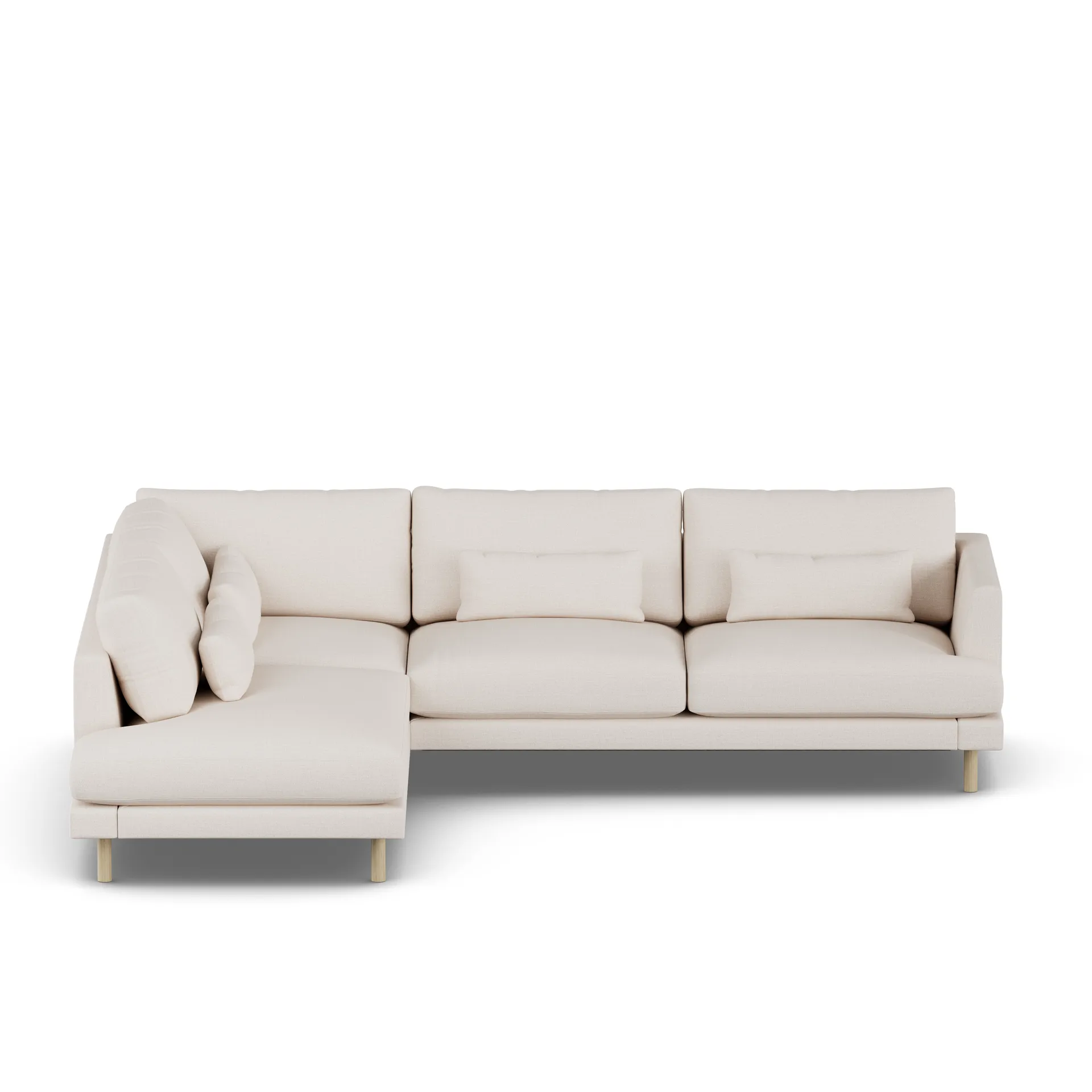 Bredhult sofa, Same Off White 6671-hvidolieret eg, 3-pers. A2 1898
