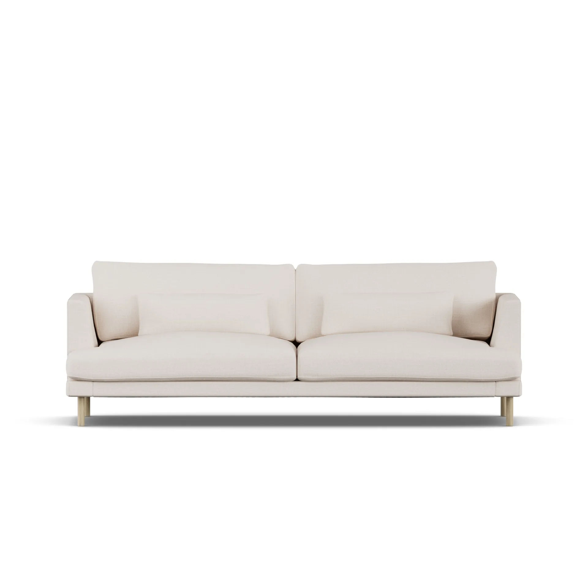 Bredhult sofa, Same Off White 6671-hvidolieret eg, 3-pers. 1898