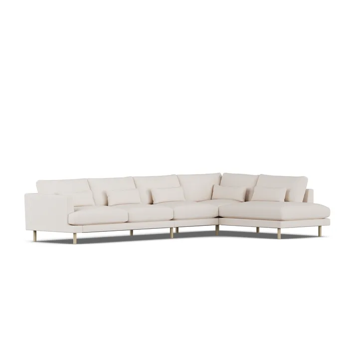Bredhult sofa - Same Off White 6671-hvidolieret eg, 4-pers. B1 - 1898