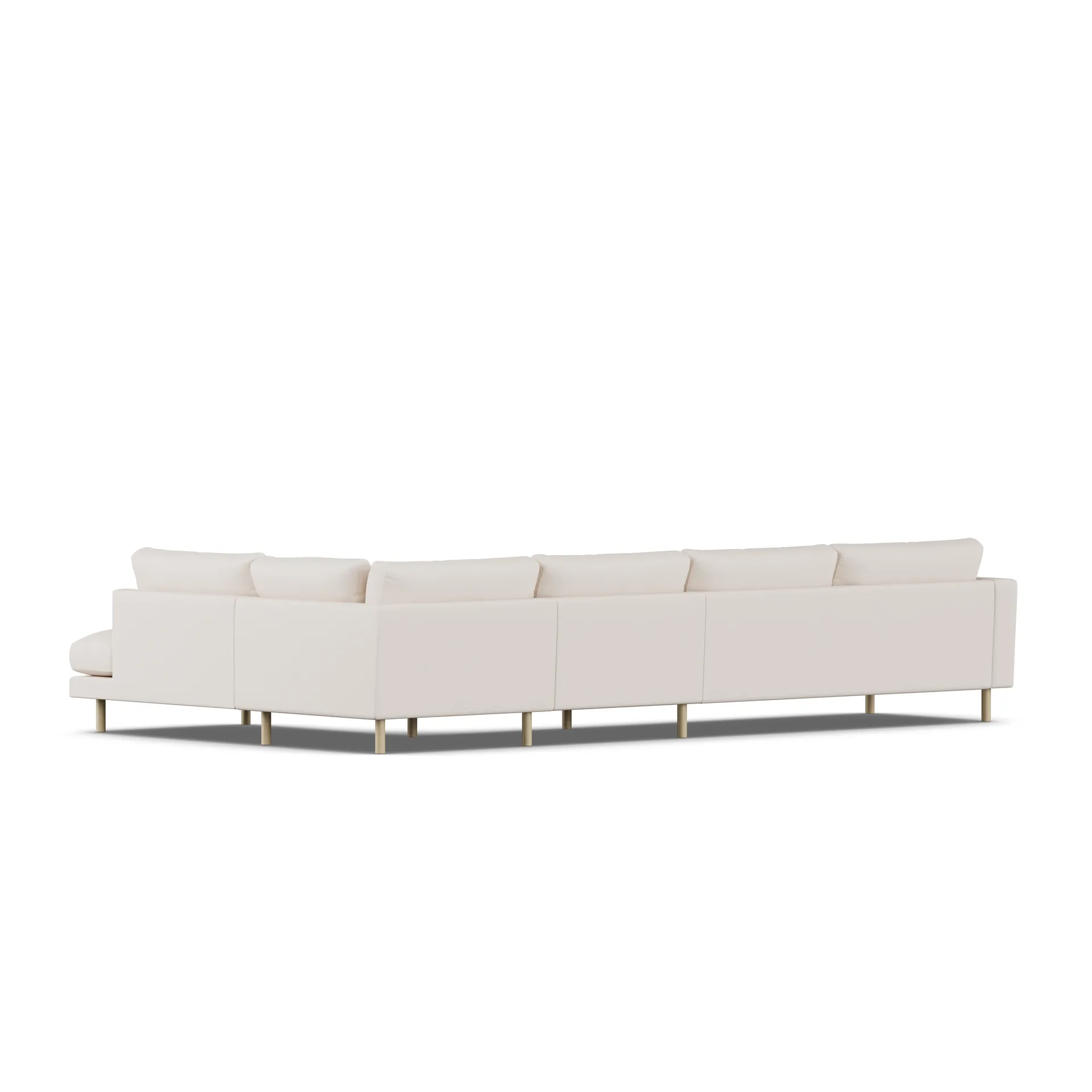 Bredhult sofa, Same Off White 6671-hvidolieret eg, 4-pers. B1 1898