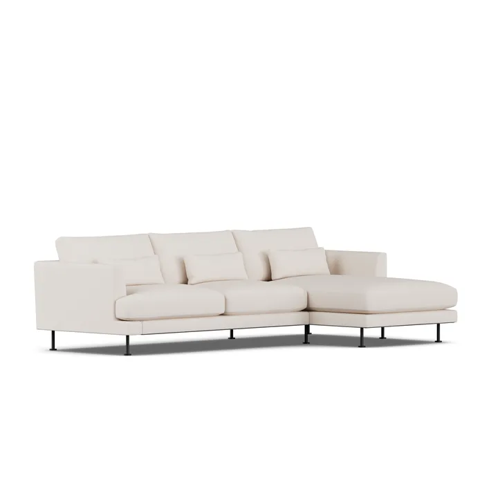 Bredhult sofa - Same Off White 6671-sort stål, 2,5-pers. C1 - 1898