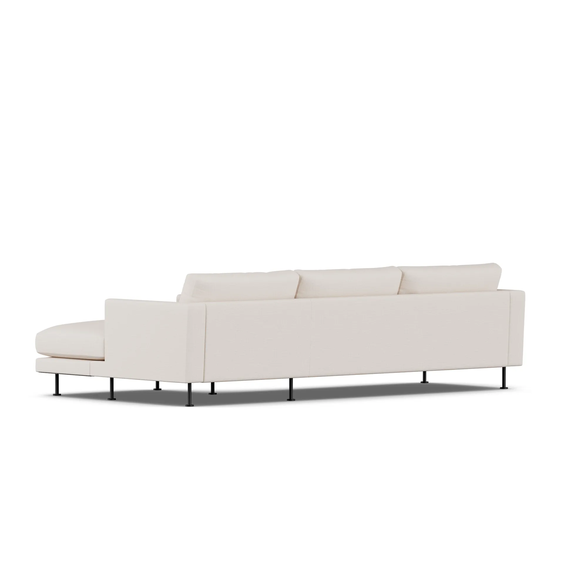 Bredhult sofa, Same Off White 6671-sort stål, 2,5-pers. C1 1898