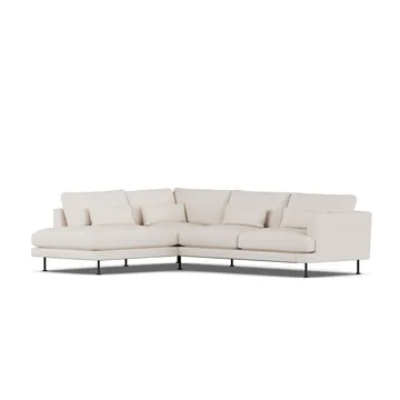 Bredhult sofa - Same Off White 6671-sort stål, 3-pers. A2 - 1898