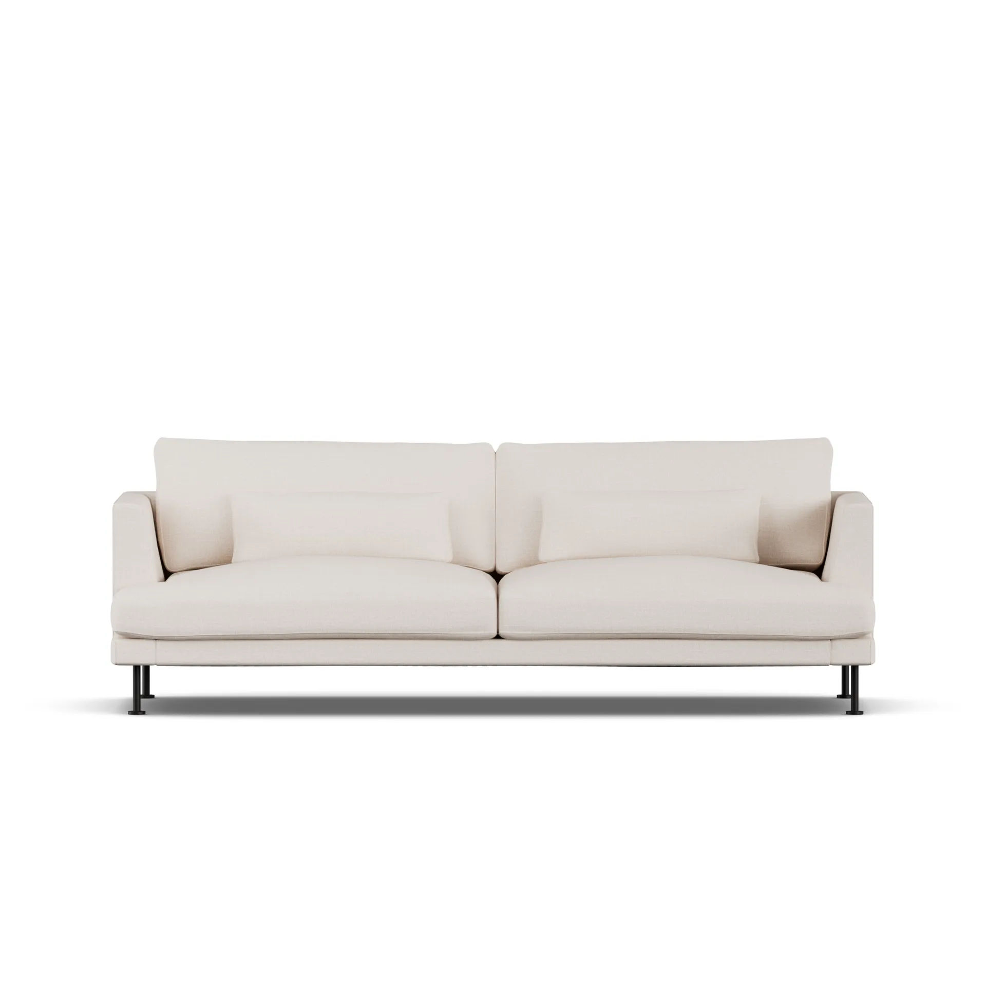 Bredhult sofa, Same Off White 6671-sort stål, 3-pers. 1898