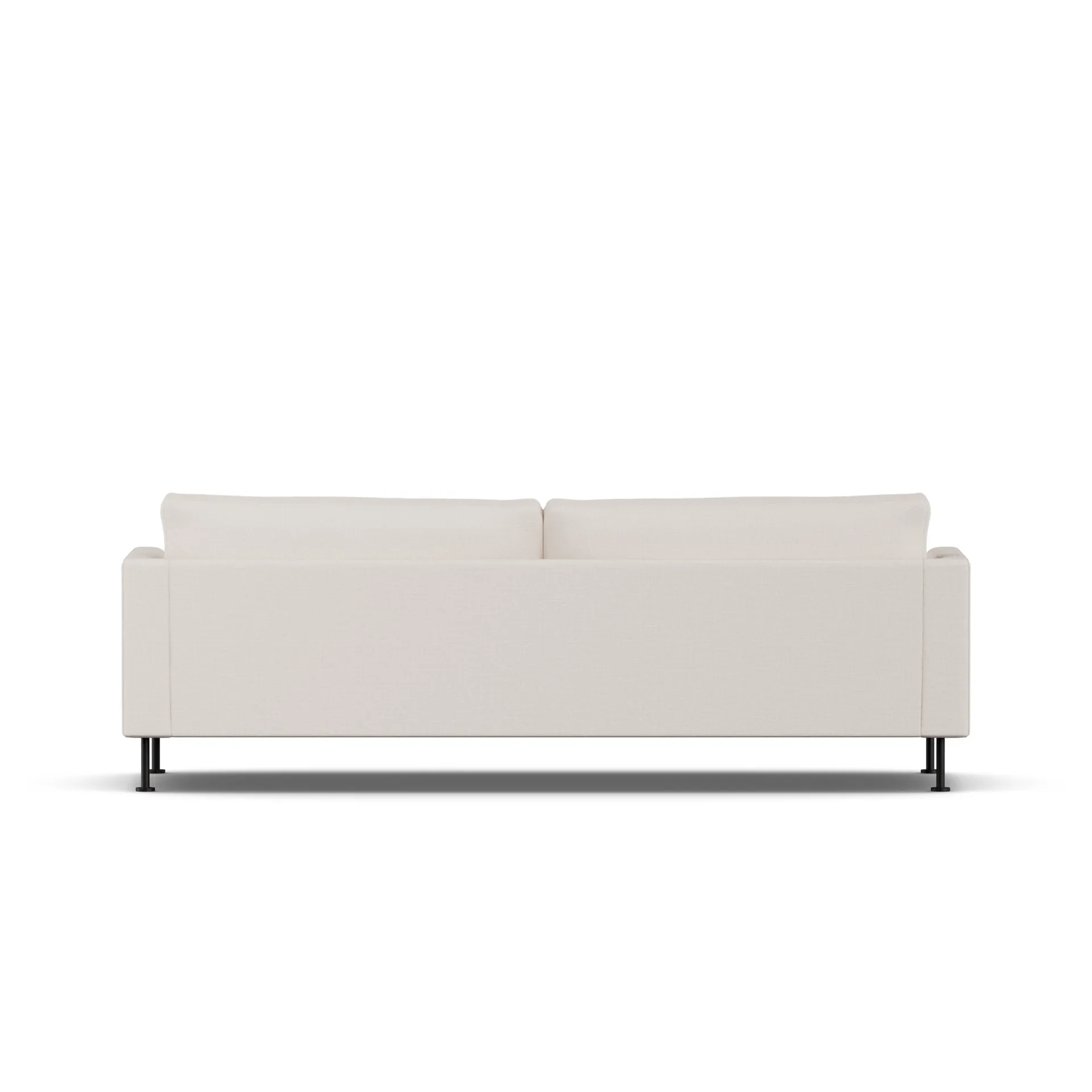 Bredhult sofa, Same Off White 6671-sort stål, 3-pers. 1898