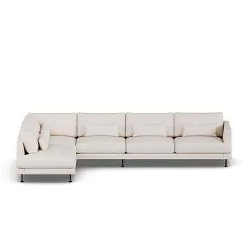 Bredhult sofa - Same Off White 6671-sort stål, 4-pers. B2 - 1898