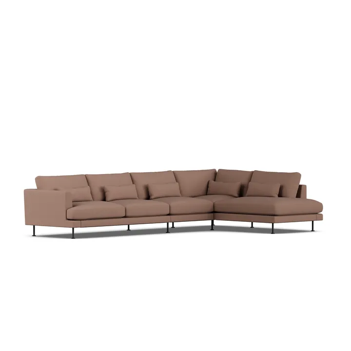 Bredhult sofa - Same Rust 6675-sort stål, 4-pers. B1 - 1898