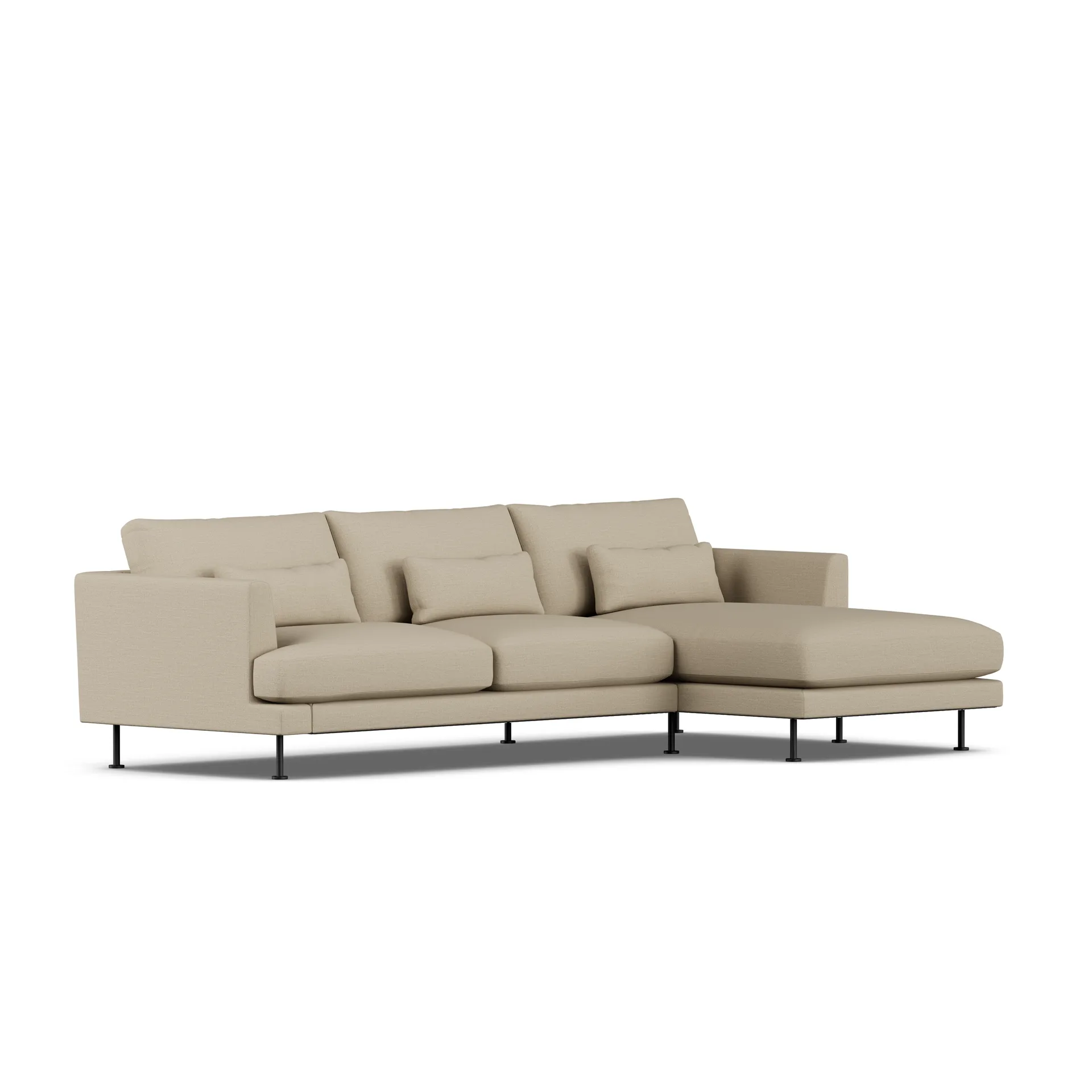 Bredhult sofa, Same Sand 6672-sort stål, 2,5-pers. C1 1898