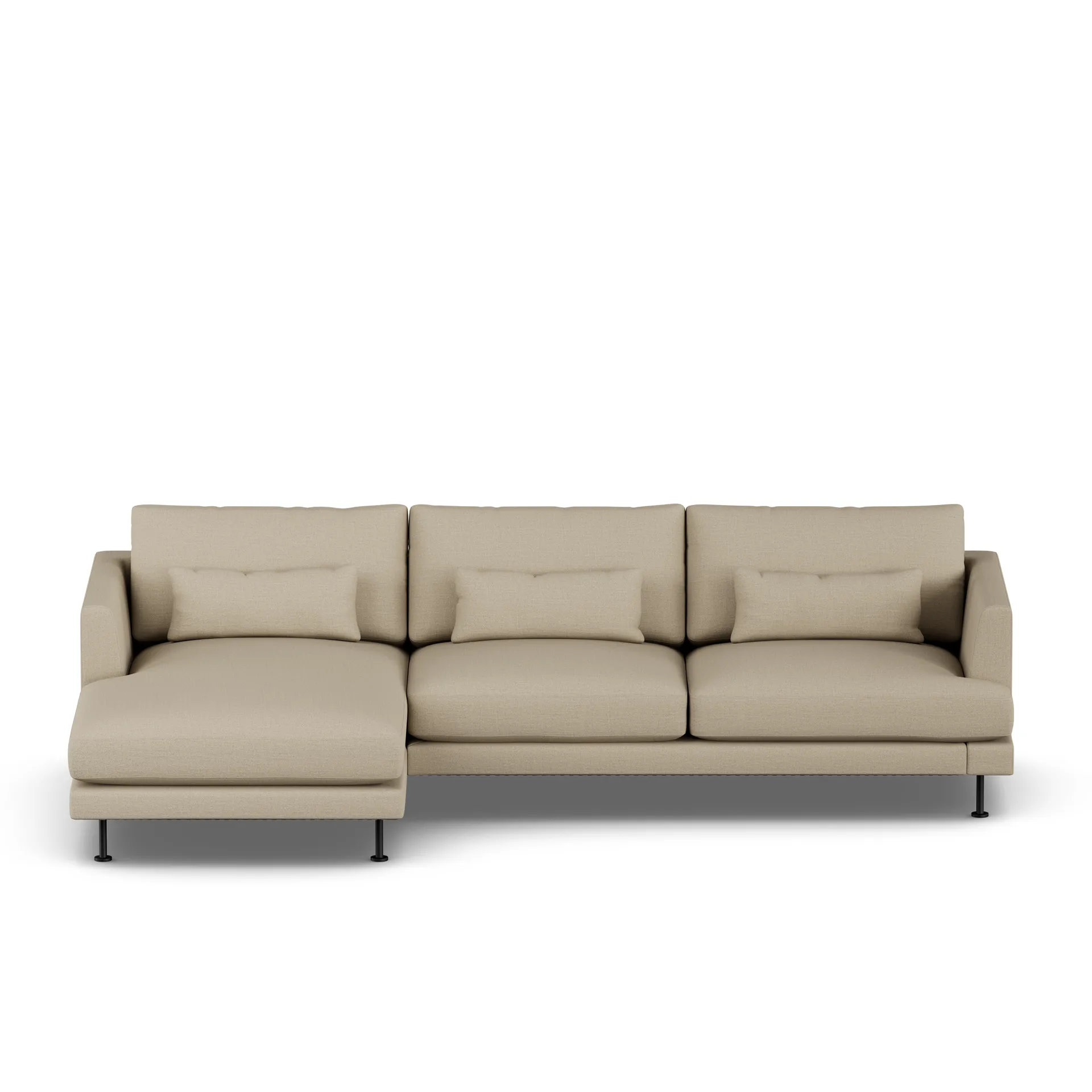 Bredhult sofa, Same Sand 6672-sort stål, 2,5-pers. C2 1898