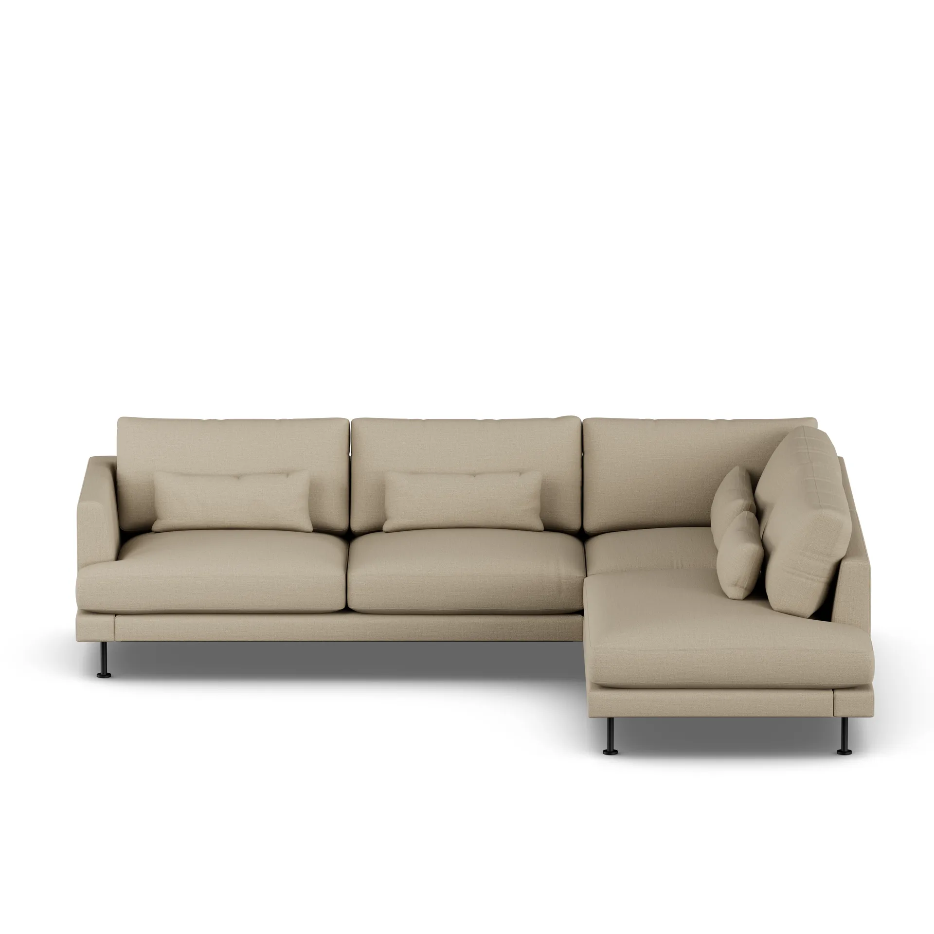 Bredhult sofa, Same Sand 6672-sort stål, 3-pers. A1 1898