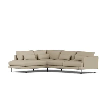 Bredhult sofa - Same Sand 6672-sort stål, 3-pers. A2 - 1898