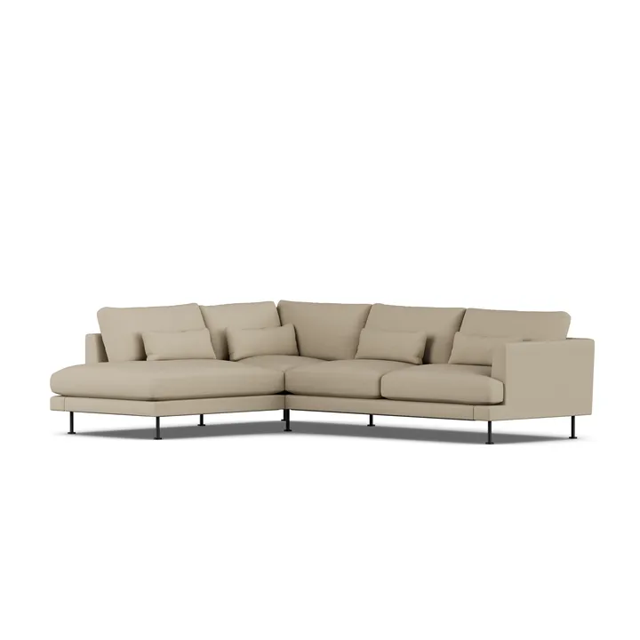 Bredhult sofa - Same Sand 6672-sort stål, 3-pers. A2 - 1898