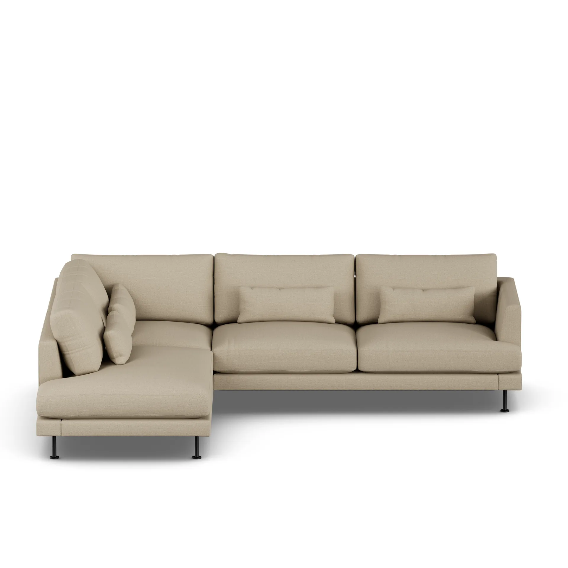 Bredhult sofa, Same Sand 6672-sort stål, 3-pers. A2 1898
