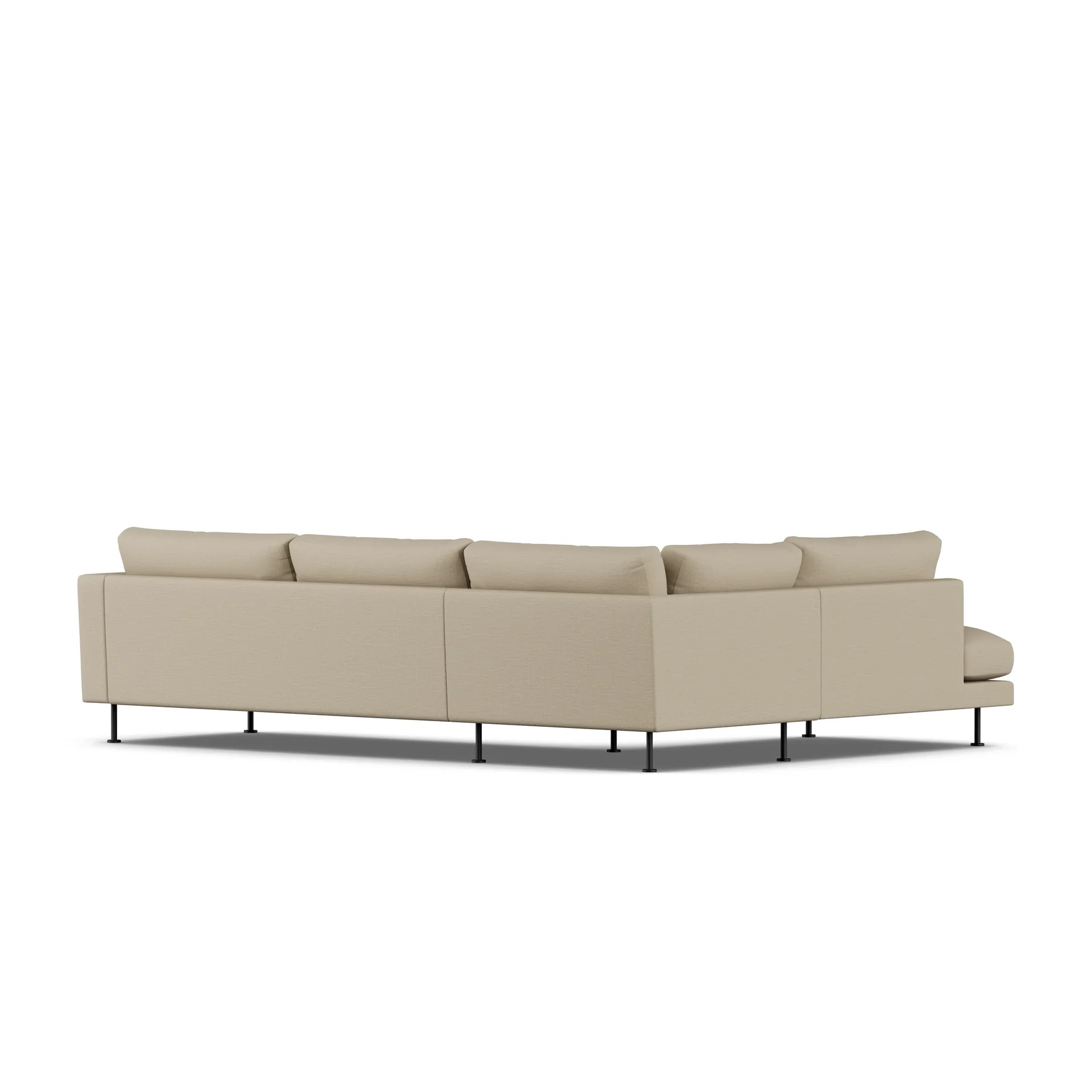 Bredhult sofa, Same Sand 6672-sort stål, 3-pers. A2 1898