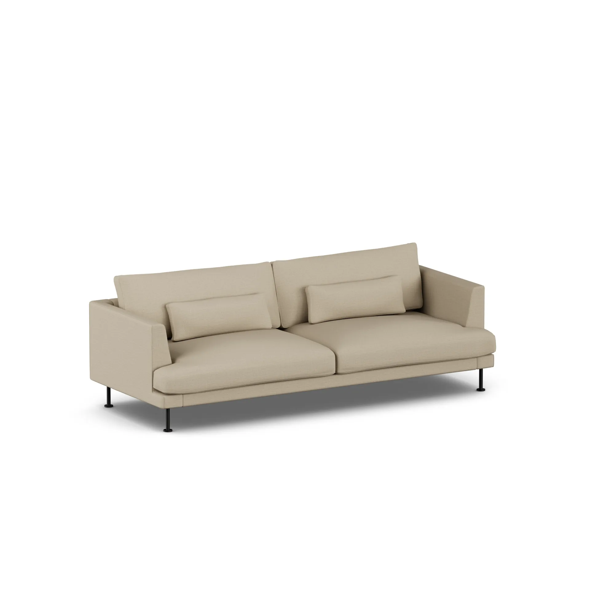 Bredhult sofa, Same Sand 6672-sort stål, 3-pers. 1898