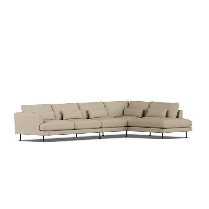 Bredhult sofa - Same Sand 6672-sort stål, 4-pers. B1 - 1898