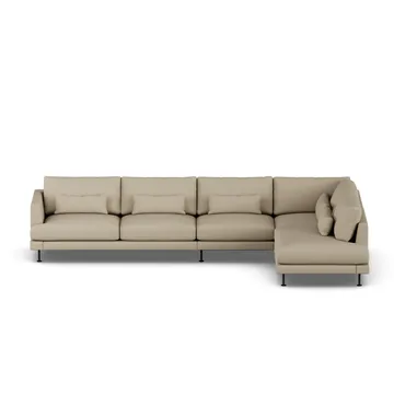 Bredhult sofa - Same Sand 6672-sort stål, 4-pers. B1 - 1898