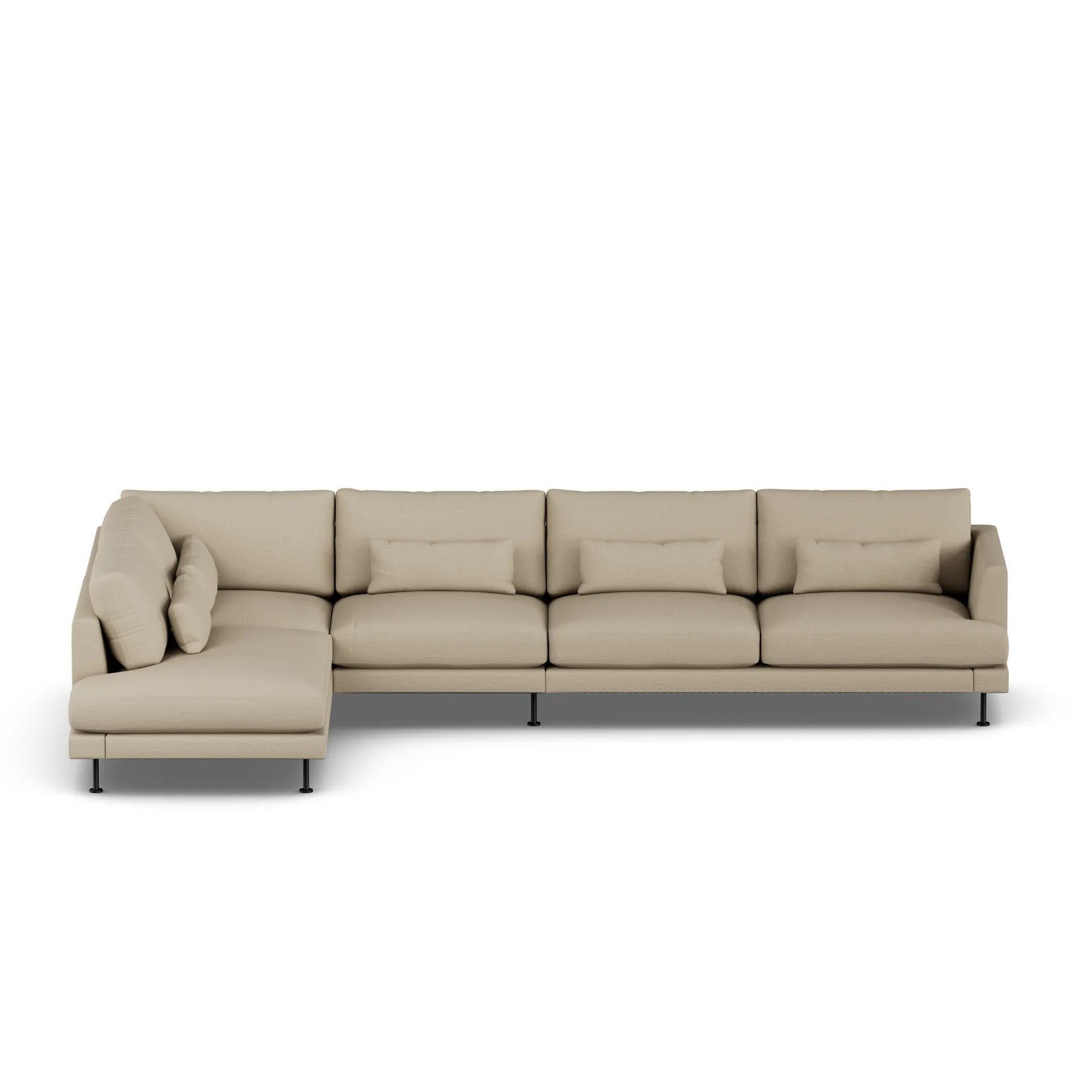 Bredhult sofa, Same Sand 6672-sort stål, 4-pers. B2 1898