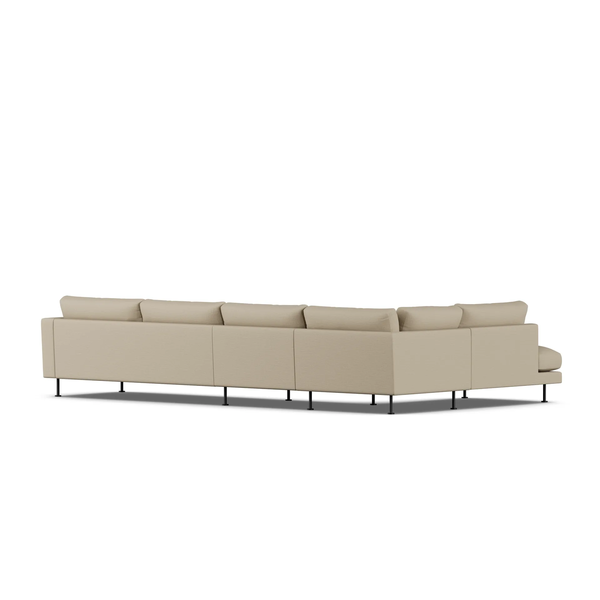 Bredhult sofa, Same Sand 6672-sort stål, 4-pers. B2 1898