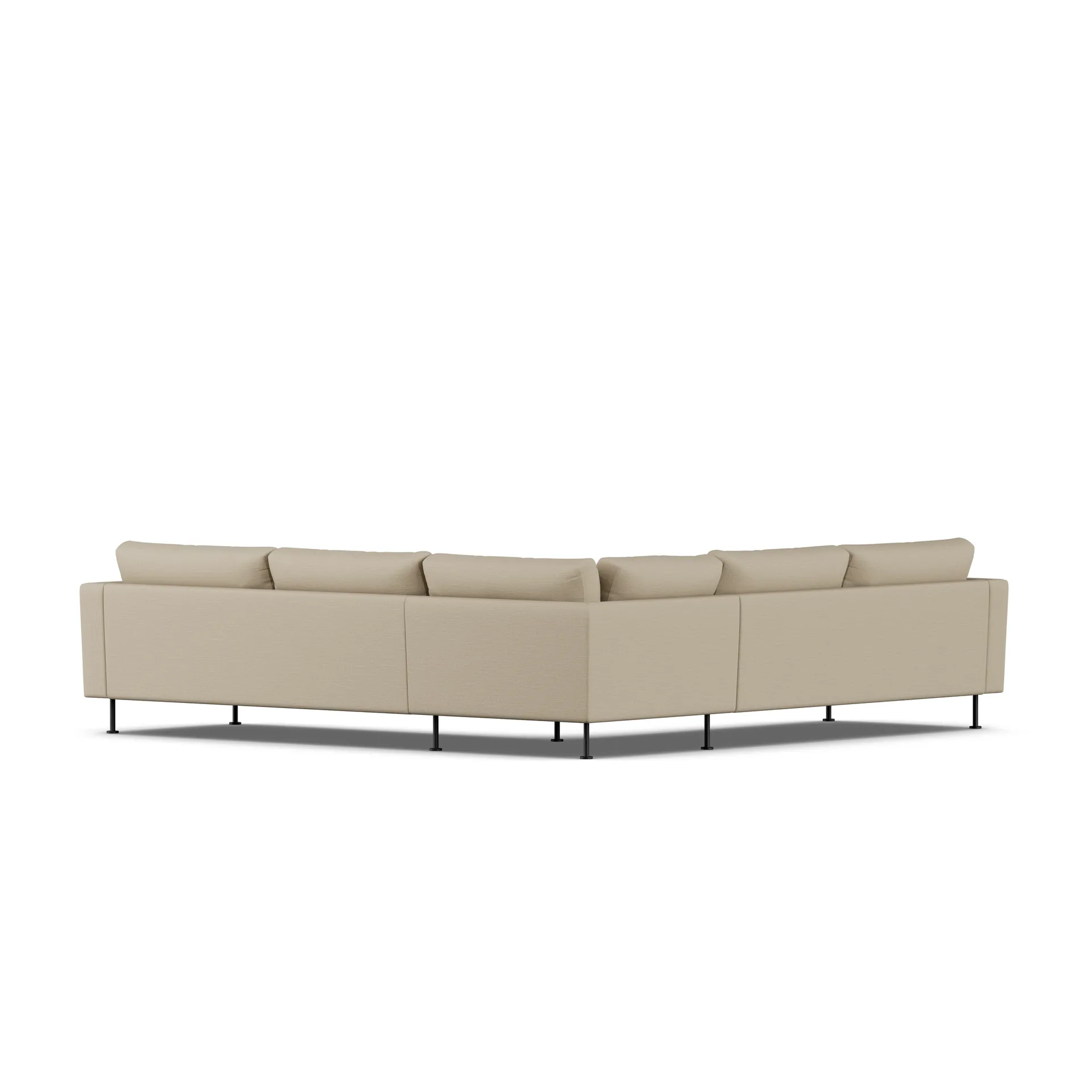 Bredhult sofa, Same Sand 6672-sort stål, hjørnesofa F 1898