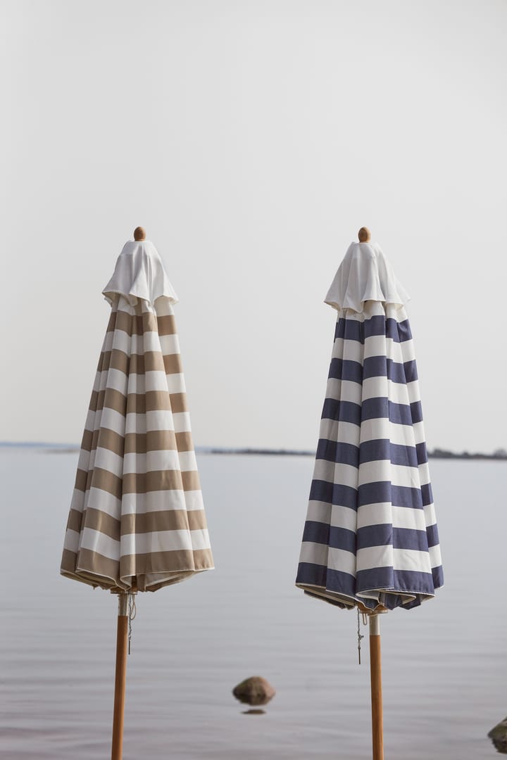 Hisshult parasol Ø270 cm, Beige stripe-teak 1898