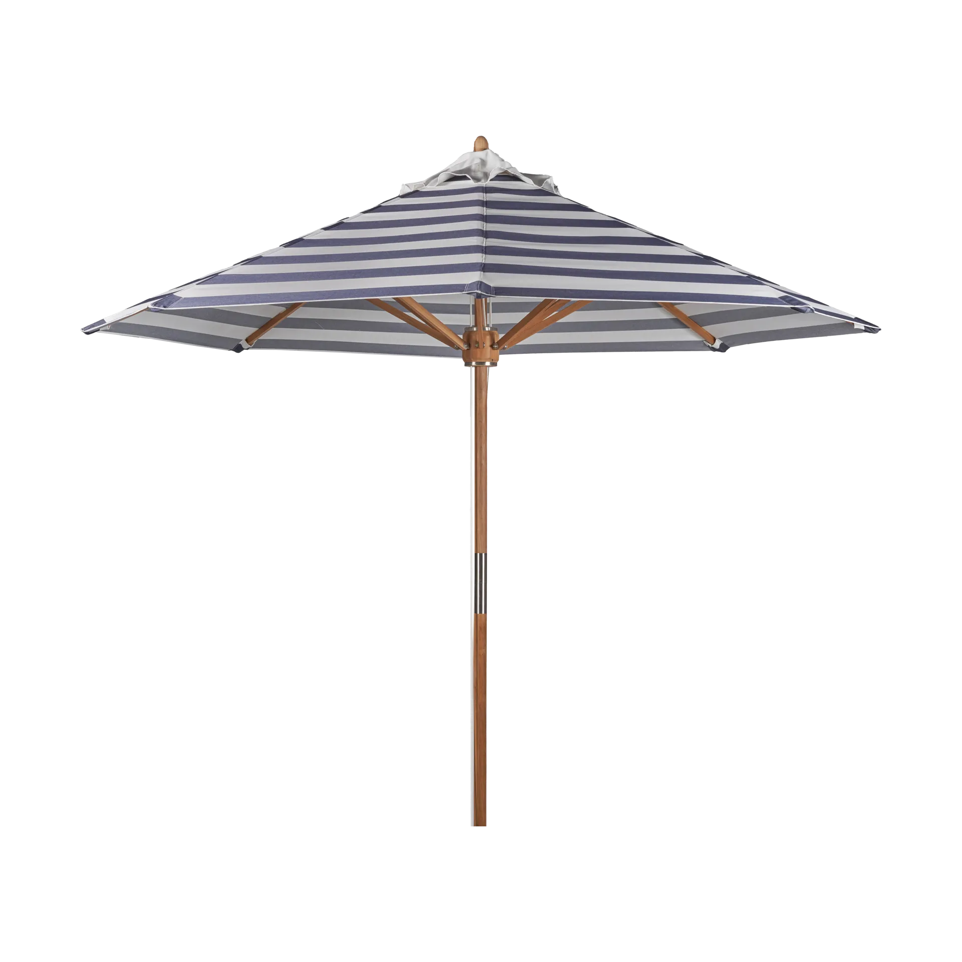 Hisshult parasol Ø270 cm, Blue stripe-teak 1898