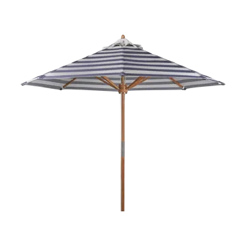 Hisshult parasol Ø270 cm - Blue stripe-teak - 1898