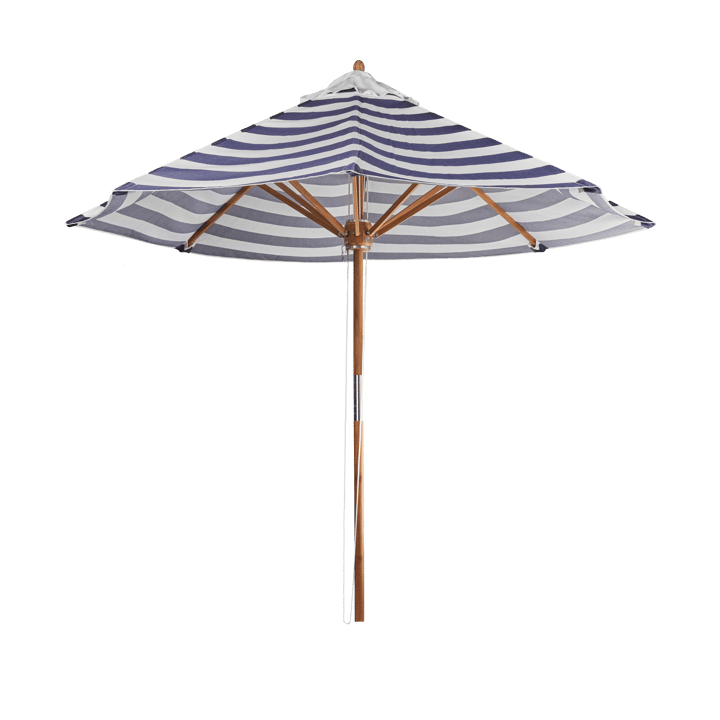 Hisshult parasol Ø270 cm - Blue stripe-teak - 1898