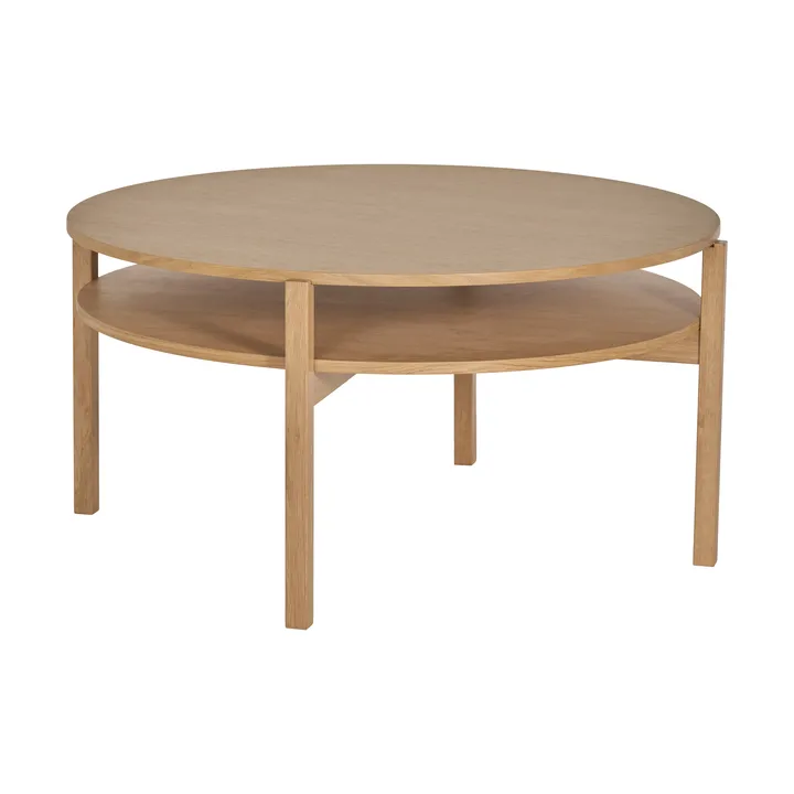 Lid sofabord - Hvidpigmenteret eg, Ø90 cm - 1898