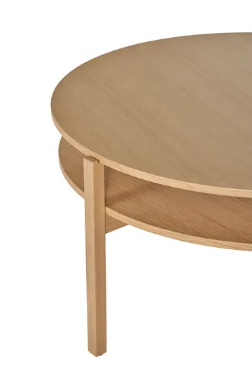 Lid sofabord - Hvidpigmenteret eg, Ø90 cm - 1898