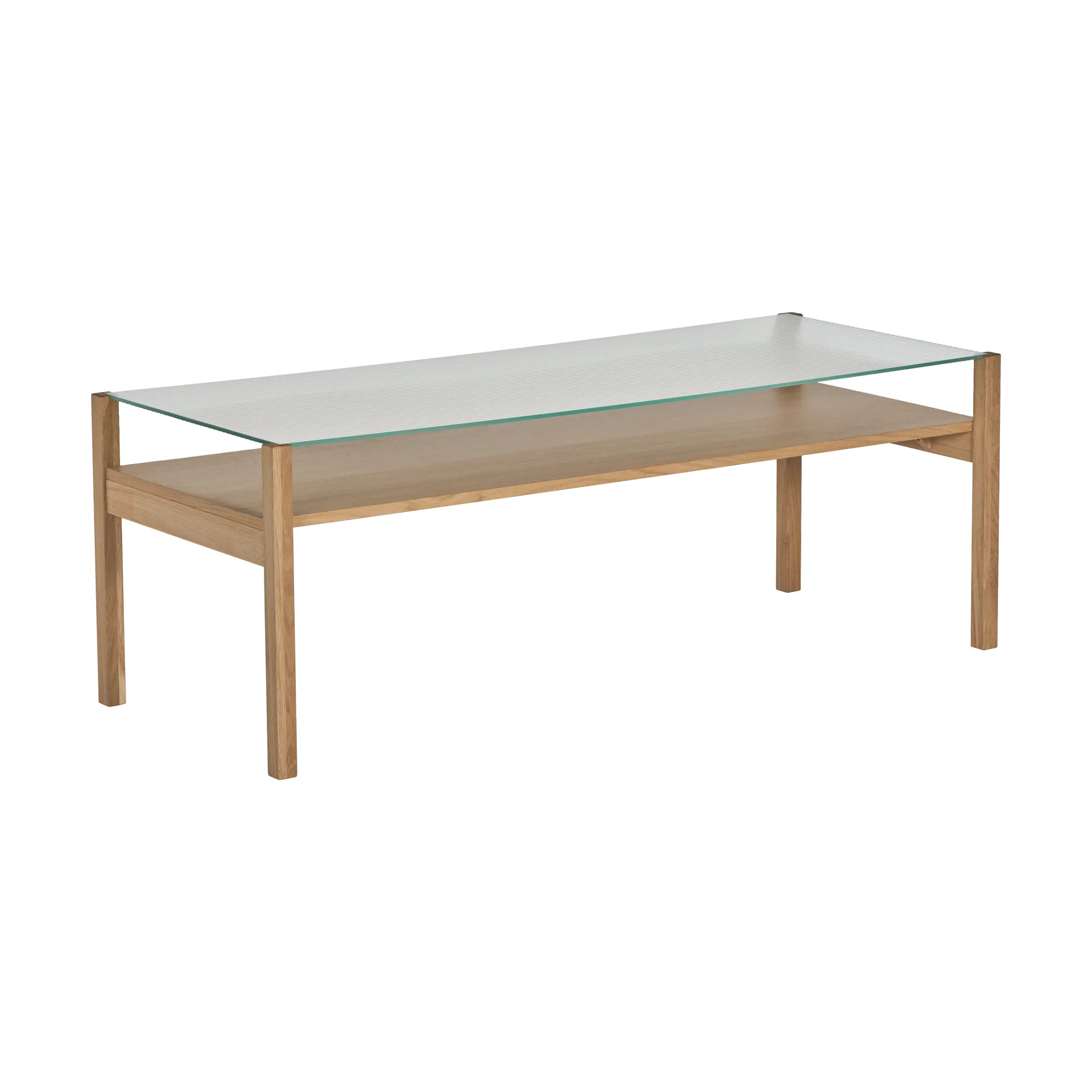 Lid sofabord, Hvidpigmenteret eg-glas, 125x50 cm 1898
