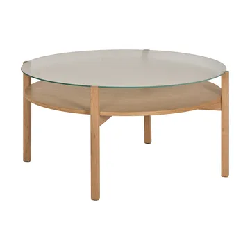 Lid sofabord - Hvidpigmenteret eg-glas, Ø90 cm - 1898