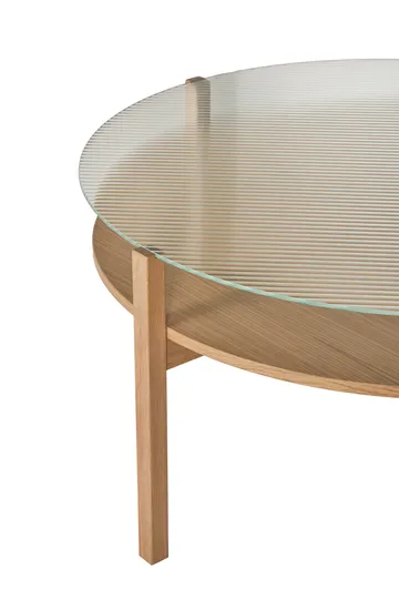 Lid sofabord - Hvidpigmenteret eg-glas, Ø90 cm - 1898