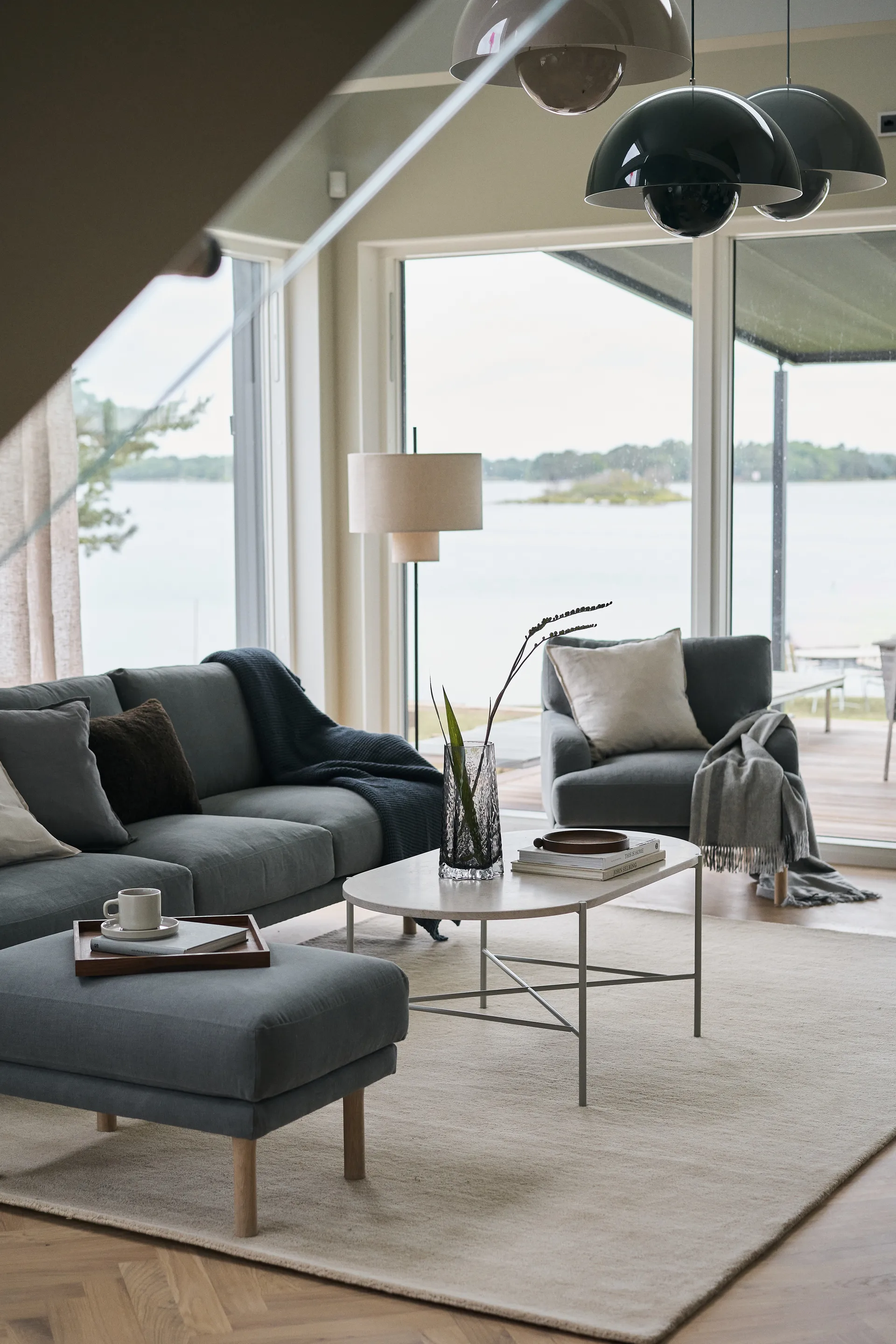 Lidnäs 3-personers sofa, Caleido mørkegrå 1898